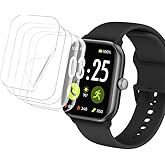 [5 Pack] Compatible with Spade & Co Health Smartwatch 4 Screen Protector, Case Friendly HD Clear Anti-Scratch Bubble Free Anti-Fingerprint PET Film for Spade & Co Health Smartwatch 4 1.85 Inches
