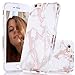 BAISRKE iPhone 6/6s 4.7 inch Case, Marble Design, Color-Changing, White, TPU Silicone Rubber Bumper Case