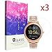 for Fossil Q Venture Screen Protector, Lamshaw 9H Tempered Glass Screen Protector for Fossil Q Venture Smartwatch (3 Pack)