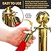 5 Feet Red Velvet Rope for Stanchion Stands Amazing for Crowd Control, Works as a Barrier for a VIP Party Brass Gold Color Plated Hooks