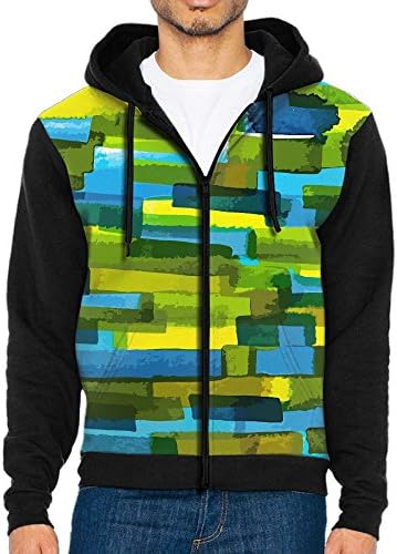 BAOKAN Watercolor Graffiti Design Men Black Sports Long Sleeve Hoodies Sweatshirts With Pocket
