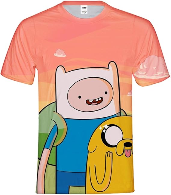 Adventure Time Tshirt All Cotton Short Sleeve Crewneck TShirt Unisex