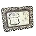 Rhinestone Clear Jeweled Bronze Pewter Purple Enamel 4 x 6 Picture Frame