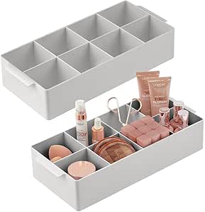 mDesign Juego de 2 Cajas organizadoras – Caja con ...