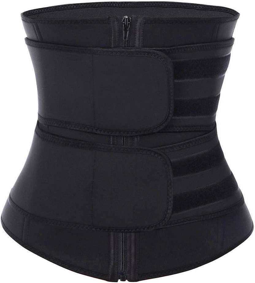 DANALA Women's High Compression Zipper Velcro Slimming Weight Loss Body Shaper Waist Trainer Cincher