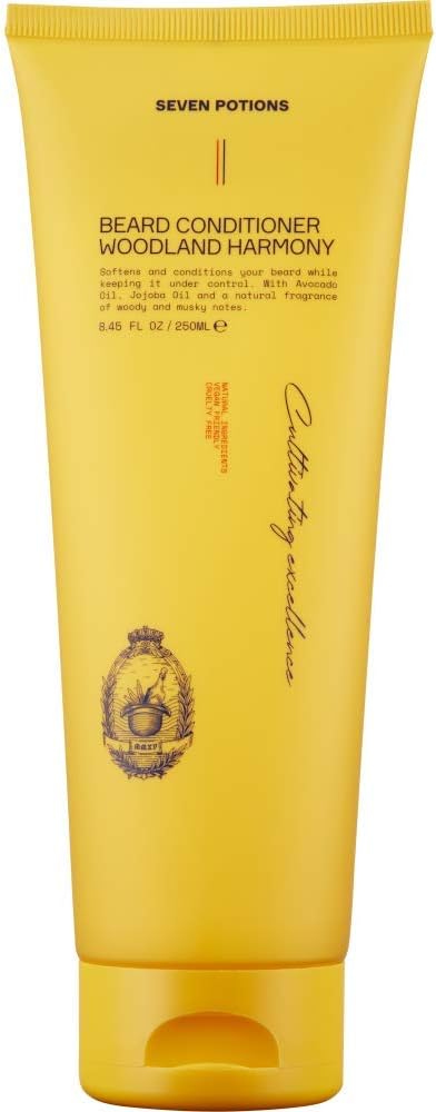 Seven Potions Beard Conditioner for Men - Prevents Beard Itch and Dandruff - Natural, Vegan, Cruelty Free - (Woodland Harmony, 250ml)