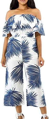 Halijack Women Jumpsuit, Ladies Summer Printed Sleeveless Backless Baggy Harem Pants Romper Playsuit Loose Casual Camisole Strap Strappy Bodysuit Party Elegant Onepiece Beachwear
