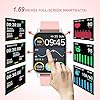 Smart-Watch-169-Touch-Screen-Smartwatch-Fitness-Tracker-Watch-with-Heart-Rate-and-Sleep-Monitor-Step-Counter-Activity-Tracker-IP67-Waterproof-Pedometer-Watch-for-Women-Men-for-Android-iOS-Pink Smart Watch 1.69 Touch Screen Smartwatch Fitness Tracker Watch with Heart Rate and Sleep Monitor Step Counter Activity…