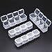 Lulu Home Diamond Painting Embroidery Box, 4 Packs 28 Slots 5D DIY Diamond Cross Stitch Kit Tools Accessories Storage Case with Storage Bag and 400 Pieces Label Marker Stickers
