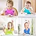 NCYBIB Silicone Bibs for Baby 2 Pack Waterproof Baby Bib for Girls and Boys Easily Wipe Clean with Food Catcher Pocket Christmas Gifts(Frog-Green/Blue)
