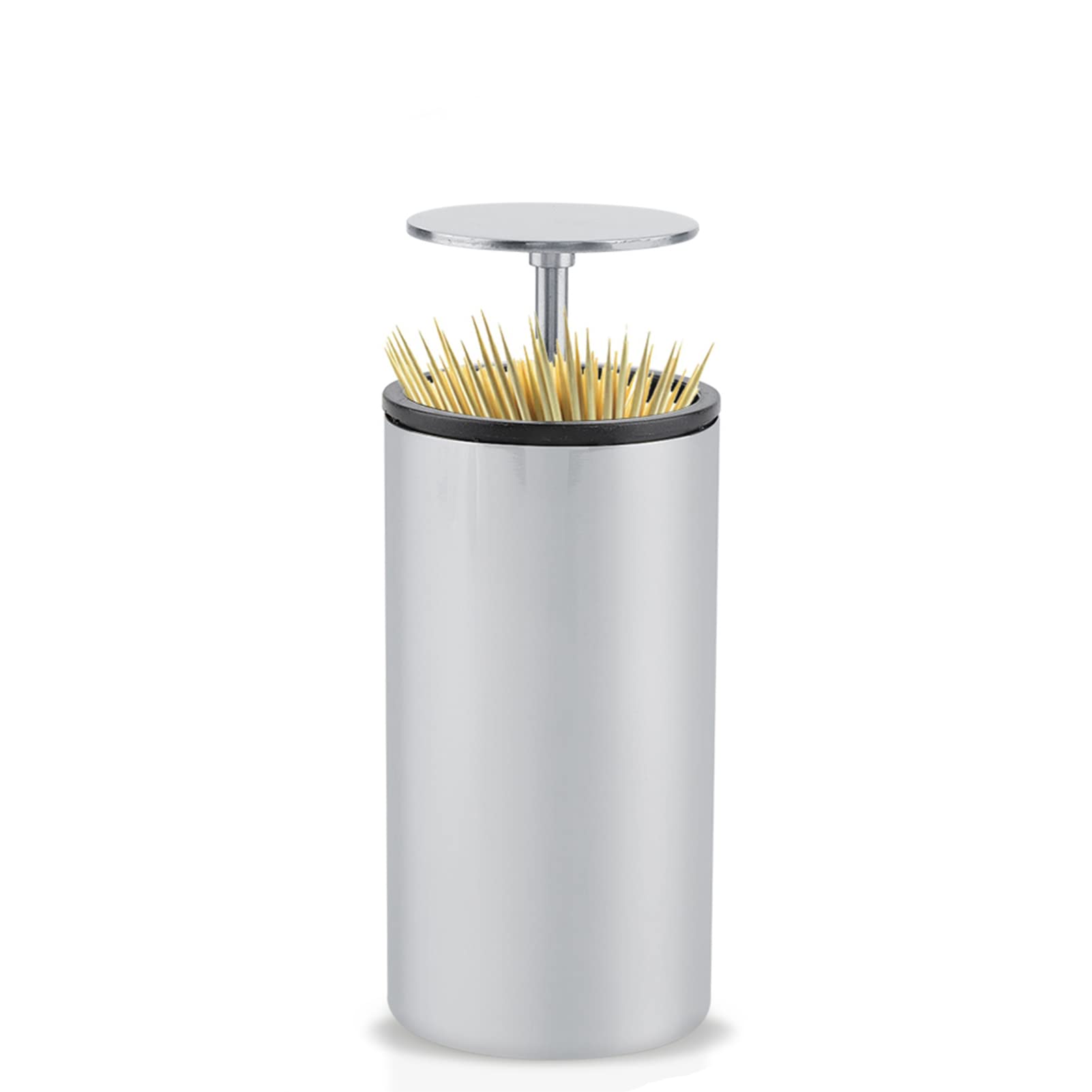 Hygienic Toothpick Dispenser, Pressing Type Tooth-Pick Holder, Fully Enclosed Automatic Toothpick Box, for Home Restaurant Bar