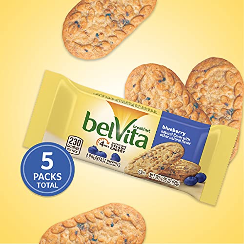 belVita Blueberry Breakfast Biscuits, 5 Packs (4 Biscuits Per Pack