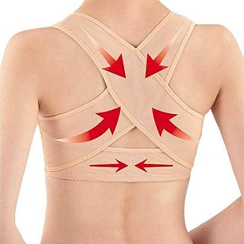Aexge Adjustable Chest Brace Support Belt Chesty Back Shoulder Corrector Vest X Type Underwear Prevent Chest Sagging Outside Enlarge on the Chest for Female/women (M)