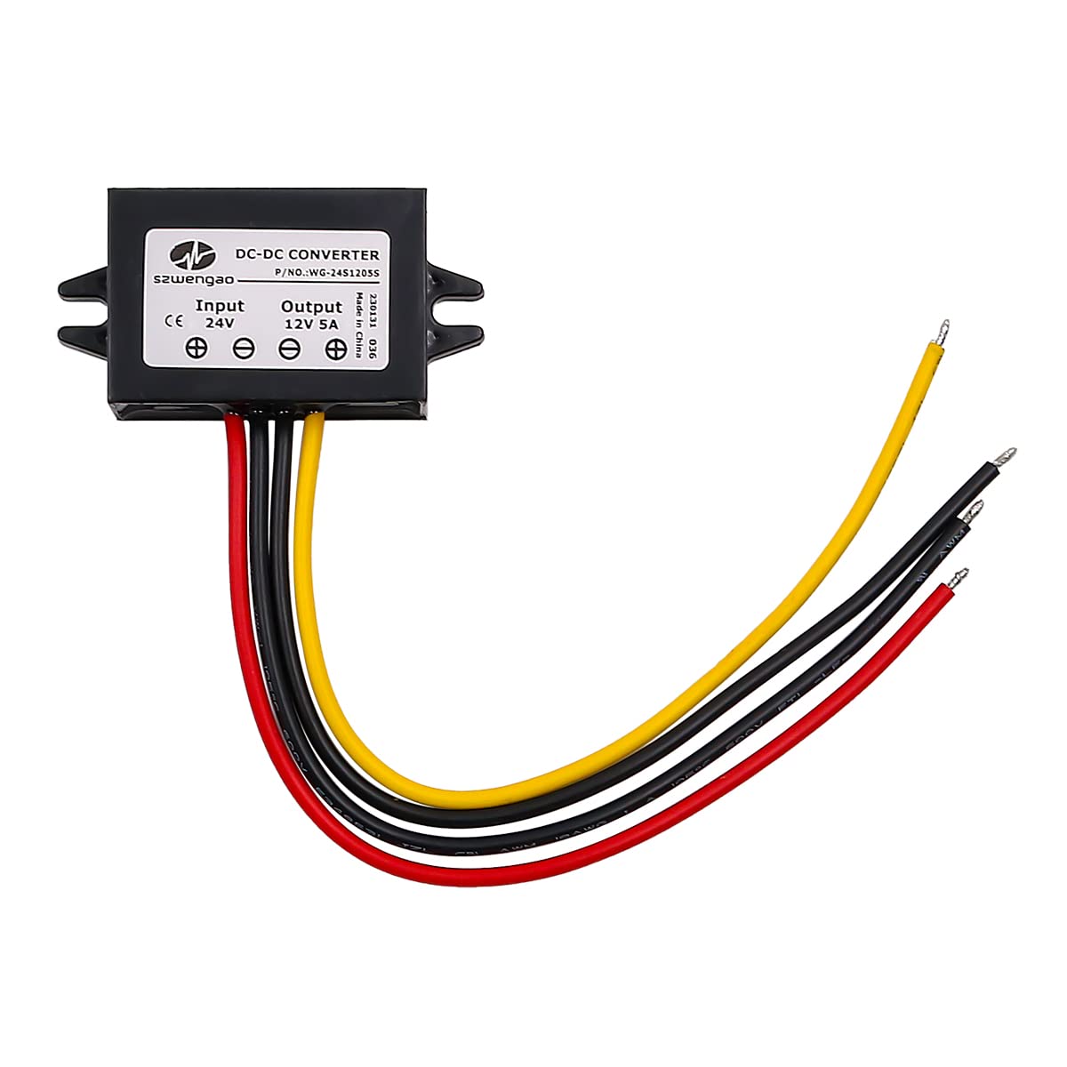 VOANZO 12V Regulator 24V to 12V Voltage Converter 5A Buck Converter for Vehicles Security Systems Medical Equipment Instrumentation