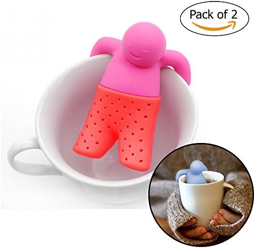 Tea man Filter Strainer Tea Infuser Reusable Coffee Filter (Silicone Sloth) pack of 2