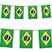 Brazil Flag Banner Brazilian Party Garland by Gabby Fun Corp