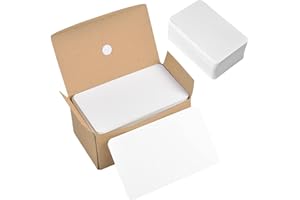 100 Pcs Blank Kraft Cards, Word Message Paper Tags, Business Card, Small DIY Flash Gift Card for School Home Office Shorthand