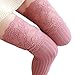 Voberry Women Socks Straight Tube Stockings Lace Trim Leg Warmer Sock (Pink)