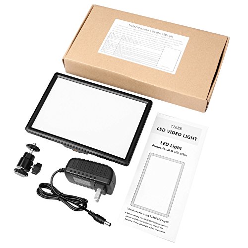 image for Pangshi Super Slim Dimmable LED Light Panel 3200K-6200K LED Video Ligh