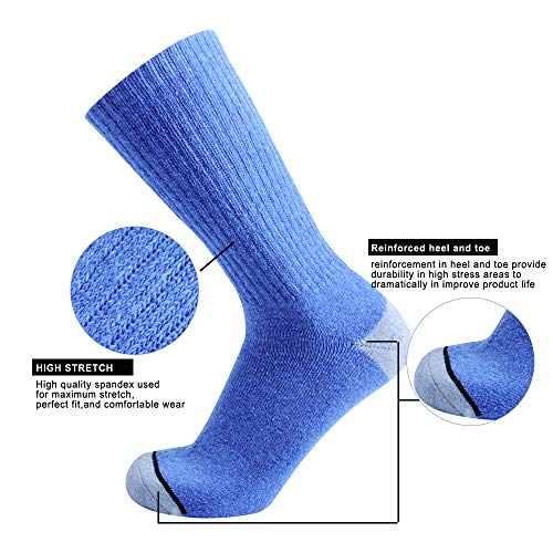 image for Enerwear 10P Pack Men's Cotton Moisture Wicking Extra Heavy Cushion Cr