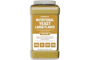 Coolinario Large Fortified Nutritional Yeast Flakes - 1 Gal (1.5 lbs) Savory Cheese Flavor for Vegan Cooking | Rich in B-Vitamins, Protein & Fiber | Ideal for Pasta, Popcorn & Sauces | Gluten-Free
