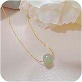 Jade Bead Pendant Necklace Jade Good Luck Necklace Chinese Fu Pendant Necklace Fortune Pendant Necklace Green Jade Necklace 925 Sterling Silver Gold Plate Jade Circle Necklace Pendant