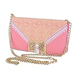 Sankuwen® 1pc Samsung Pink Case , Bowknot Lace Leather TPU Chain Case Cover for Samsung Galaxy S5 I9600