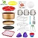 Air Fryer Accessories Anti-Stick 14 PCS with Pizza Pan Cake Barrel Waffle Mold Fryer Liners(100PCS) and Cookbook (20 Recipes) for GoWISE Ninja COSORI Philips Airfryer 4.2QT – 6.8QT, Matte Golden