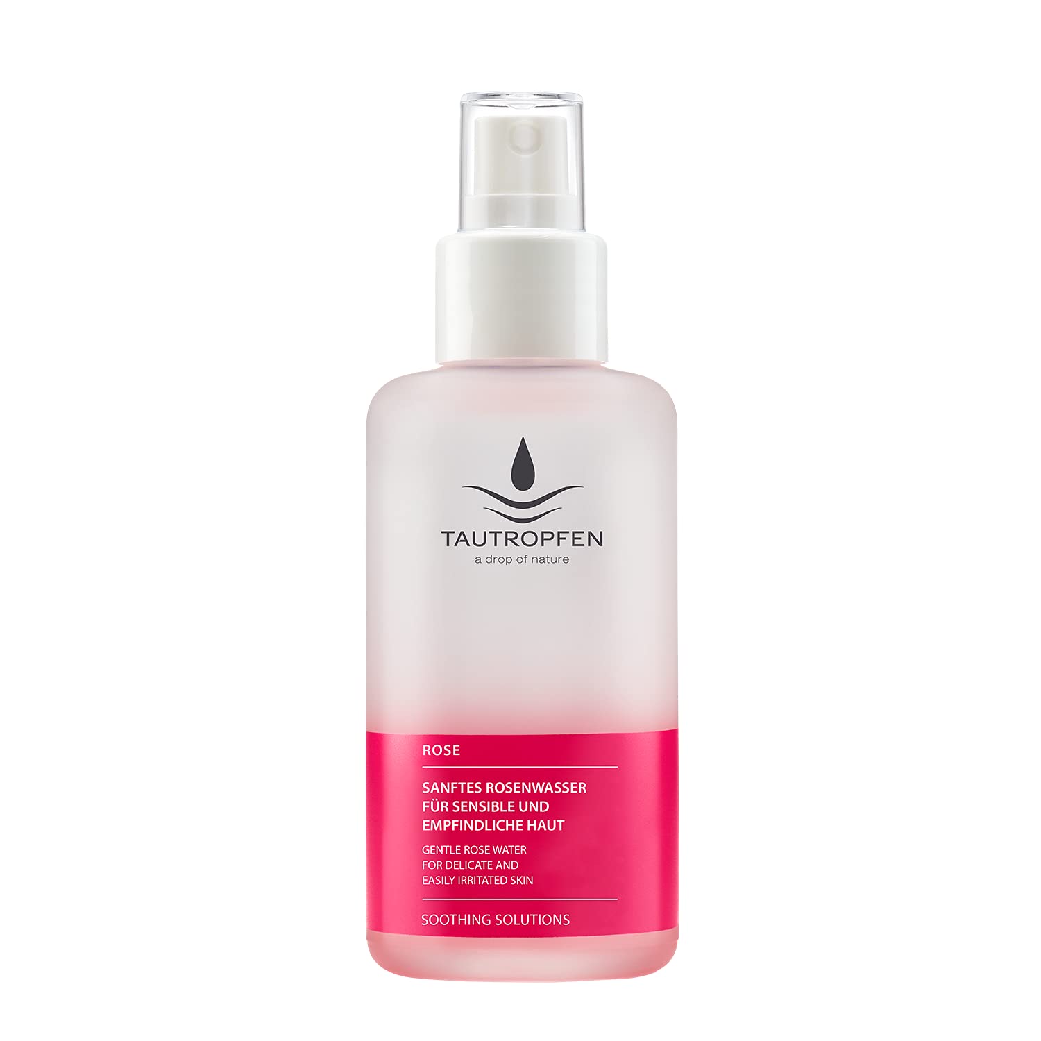 Tautropfen Rose Soothing Solutions, Gentle Rose Water for Delicate and Easily Irritated Skin, 100 Milliliter