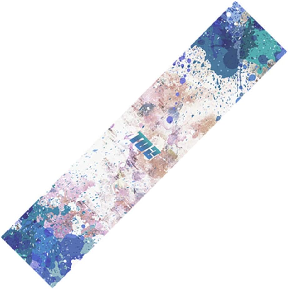 IDE Play Skateboard Griptape,Skateboard Grip Tape Sheet 48x10 inch, Black Scooter Grip Tape, Longboard Griptape, Sandpaper for Rollerboard (124x27cm) Double rocker,F