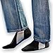 Nufoot Booties Men's Shoes, Foldable & Flexible Footwear, Fold and Go Travel Shoes, Yoga Socks, Indoor Shoes, Slippers, Black and Gray Stripe, X-Large