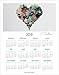 2018 Sea Glass Heart One Page Fine Art At A Glance Wall Calendar. 11x14. Great For Framing. Best Quality Birthday, Christmas, Mother's Day Gifts for Women, Men & Kids. Unique Idea for Him & Her