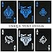Joyoldelf Waterproof Poker Playing Cards with Wolf Pattern, Plastic PVC Cool Cards with Gift Box, Great for Magic, Cardistry and Party