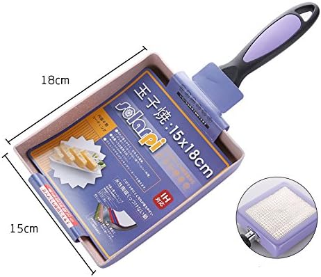 Olayer Frying Omelet Fried Eggs Square Pan Aluminum Non-stick Multi Color