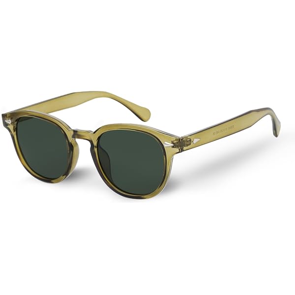 Amazon.com: ETRIE Olive Green Square Sunglasses, UV  display picture 2