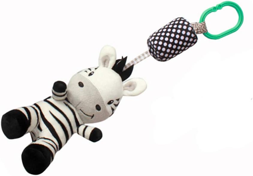 Noir Blanc Ulilicoo Transport De Bebe Carillon De Vent Zebre Doux Hochet Suspendu Grincement Bebe Jouet Animal Anneau Poussette Lit De Bebe Activite De Voyage Carillon De Vent Suspendu Jeux Et Jouets