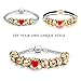 Emoji Charms Bracelet 18K Gold Plated Include 10 Pieces of Interchangeable Emoji Beads Enamel