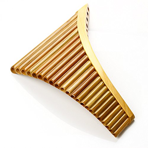 22 Pipes Pan Flute Chinese Traditional Musical Instrument Pan Pipes in Key G and Left hand - Thumbnail 2