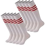 Striped Tube Socks, Calbom Unisex Knee High Soccer Football Volleyball Baseball Cheerleading Team Socks 2/6/10 Pairs