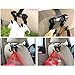 2pcs Black Double Hook, Convenient Black Double Car Back Seat Headrest Hanger Hidden Holder Hook for Bag Purse Cloth Coat Grocery