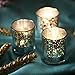 Votive Candle Holder-Set of 12 Wedding Centerpieces for Table, Mercury Glass Tealight Candle Holders Bulk for Birthday |Party |Home Decoration (Silver-1)