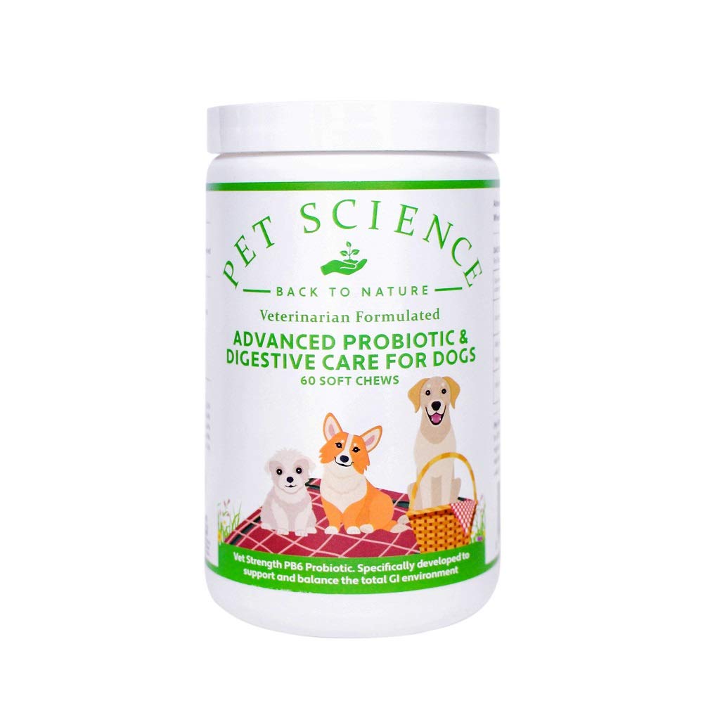 Buy Pet Science Advanced Probiotic and Digestive Care for Dogs, Rebalances Gut Bacteria (60 Soft