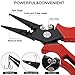 PLUSINNO Fishing Pliers Stainless Steel Mix with Titanium Carbo-Nitride Coating Hook Removers, Braid Cutters Saltwater Split Ring Fishing Multi-Tools with Sheath