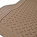 BDK Trimmable Heavy Duty Diamond Plate Cargo Trunk Mat Beige - Trim to Custom Fit for Car SUV Van