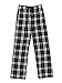 Ultra Soft Unisex Youth 100% Cotton Flannel Pants - Black/White, Medium