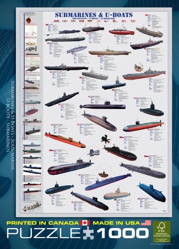 EuroGraphics Submarines and U Boats 1000 Piece Puzzle