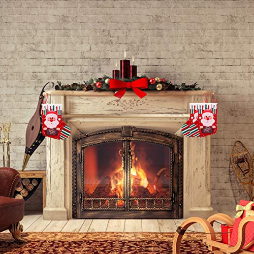 ABOOFAN-4-Stks-Mini-Kerstsokken-Kerstman-Opknoping-Sokken-Cadeau-Traktatie-Zak-Vakantie-Bestek-Houder-Kerstboom-Opknoping-Decor-Voor-Openhaard-Muur-Raam-16X11-Cm