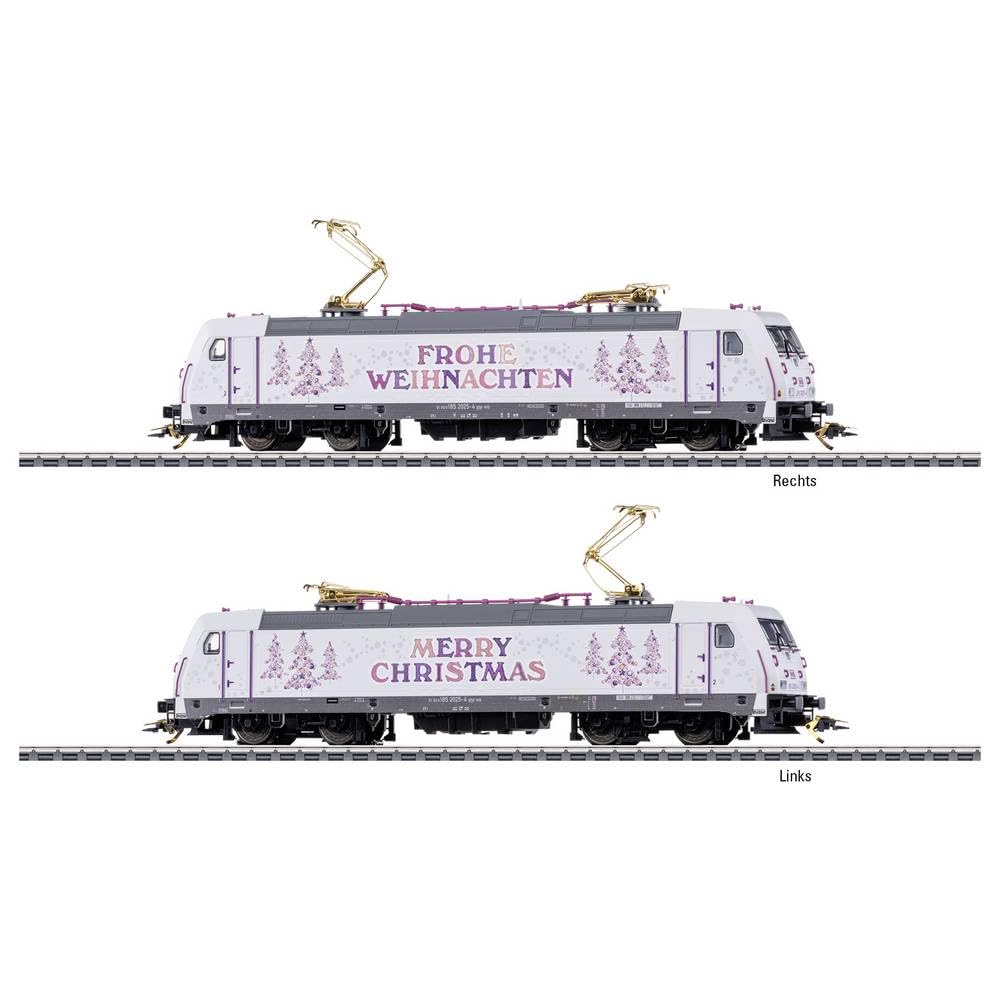 Märklin H0 - Weihnachtslokomotive BR 185.2 – mfx-Decoder – Spezialmotor - Kupplungsbügel mit 24-karätigem Gold vergoldet - Epoche VI 2