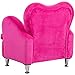 Costzon Kids Sofa, Toddler Ultra-Soft Velvet Armrest Chair Couch for Girls Bedroom Living Room, Children Furniture (Rose)