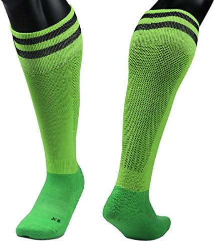 Lovely Annie Girls' 1 Pair Knee High Sports Socks for Baseball/Soccer/Lacrosse XS(Green)